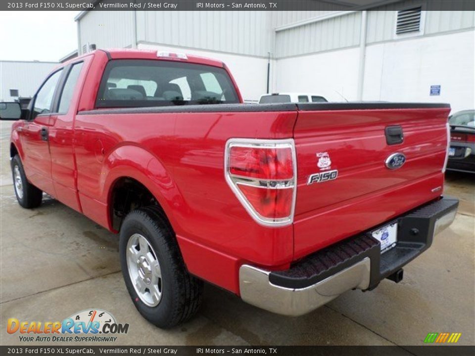 2013 Ford F150 XL SuperCab Vermillion Red / Steel Gray Photo #3