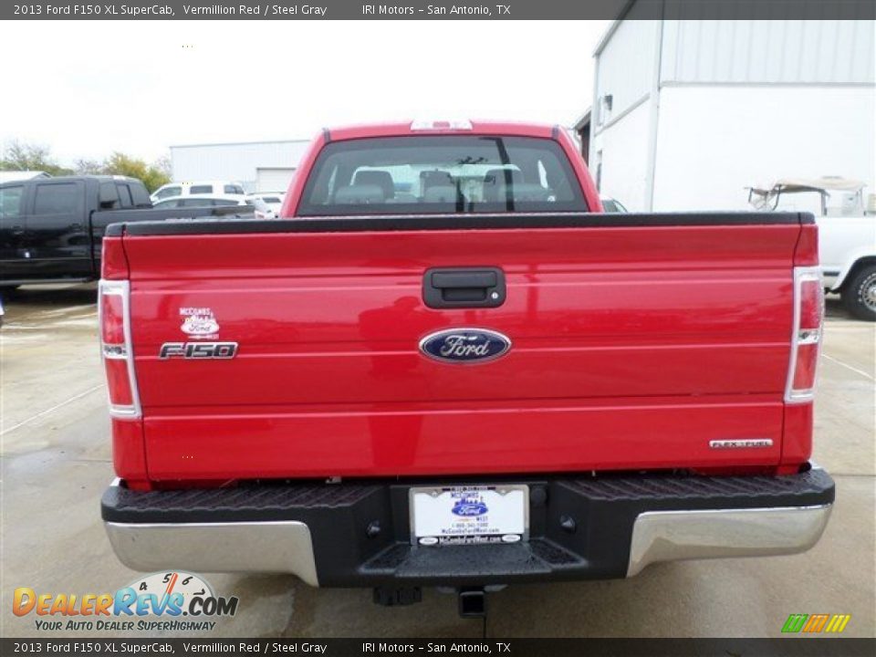 2013 Ford F150 XL SuperCab Vermillion Red / Steel Gray Photo #4