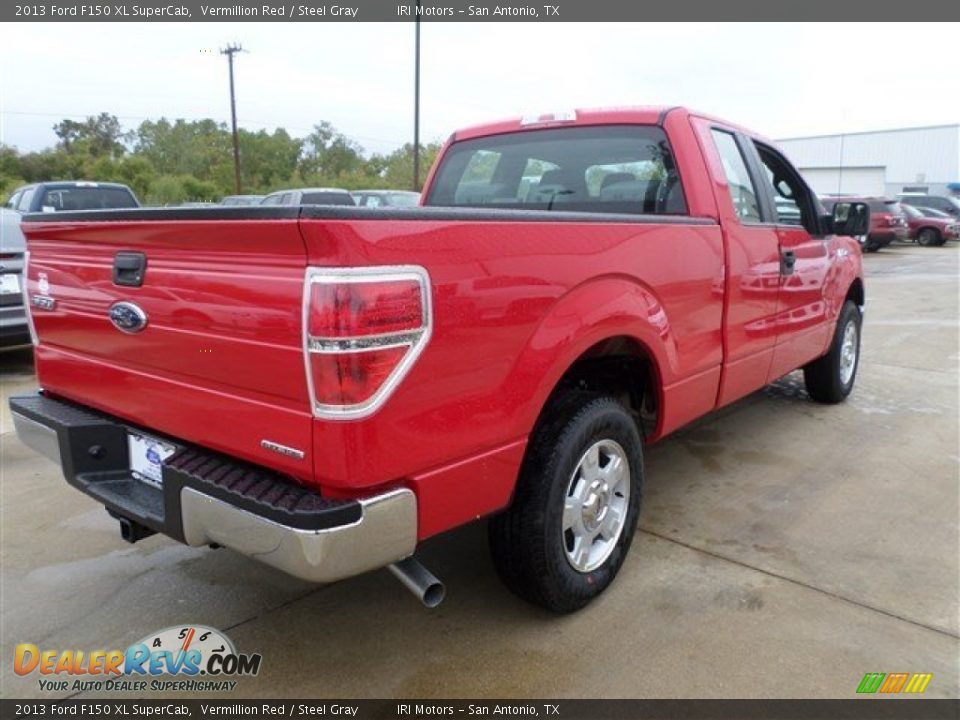 2013 Ford F150 XL SuperCab Vermillion Red / Steel Gray Photo #5