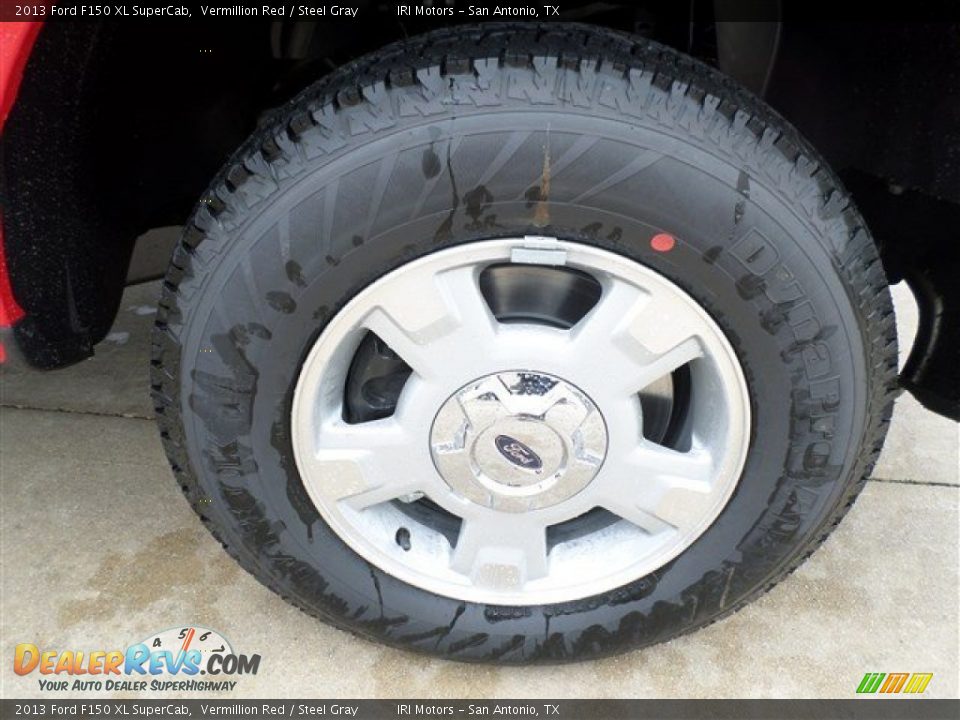 2013 Ford F150 XL SuperCab Vermillion Red / Steel Gray Photo #8