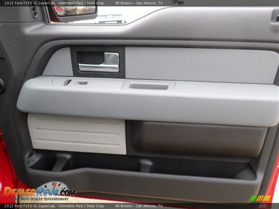 2013 Ford F150 XL SuperCab Vermillion Red / Steel Gray Photo #10