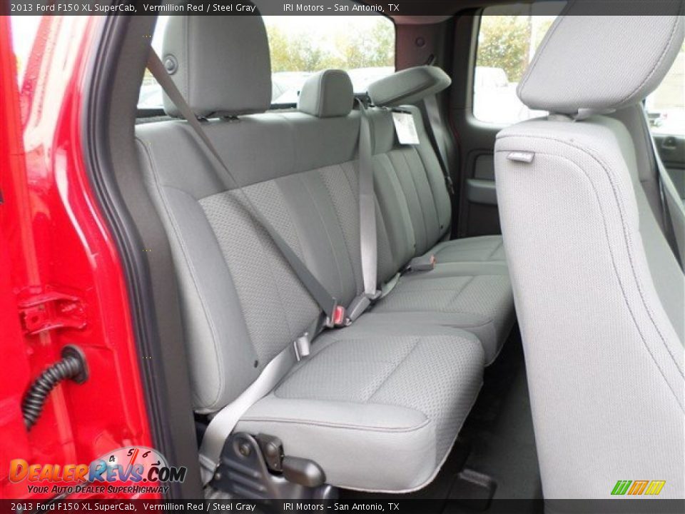2013 Ford F150 XL SuperCab Vermillion Red / Steel Gray Photo #11