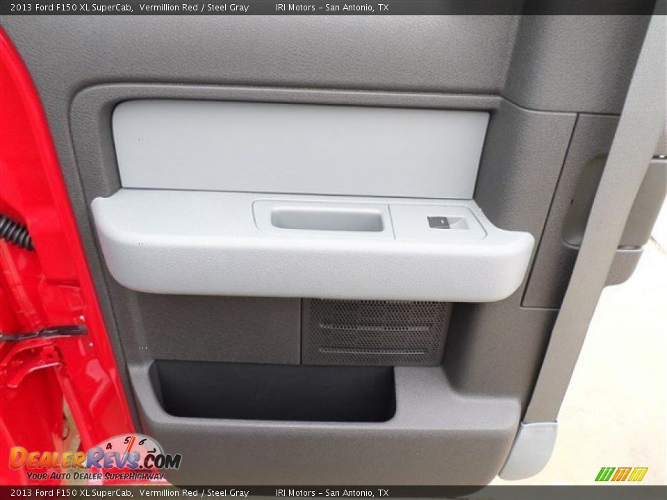 2013 Ford F150 XL SuperCab Vermillion Red / Steel Gray Photo #12