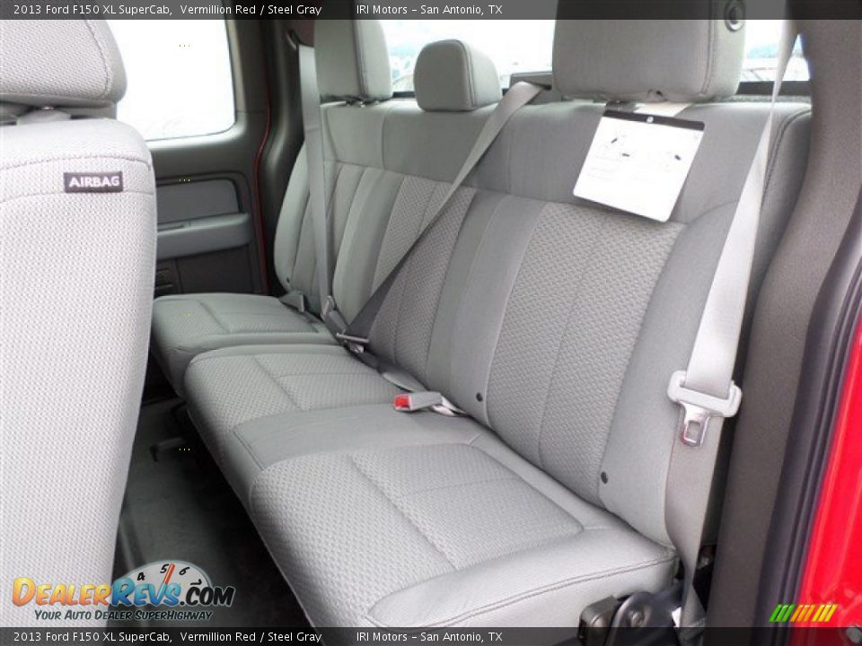 2013 Ford F150 XL SuperCab Vermillion Red / Steel Gray Photo #13