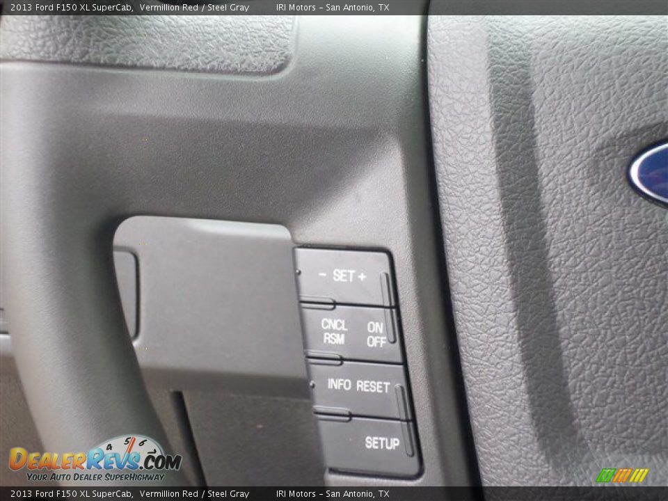 2013 Ford F150 XL SuperCab Vermillion Red / Steel Gray Photo #16