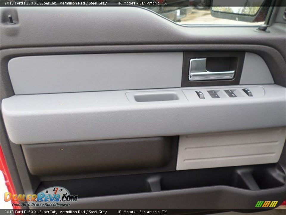 2013 Ford F150 XL SuperCab Vermillion Red / Steel Gray Photo #19