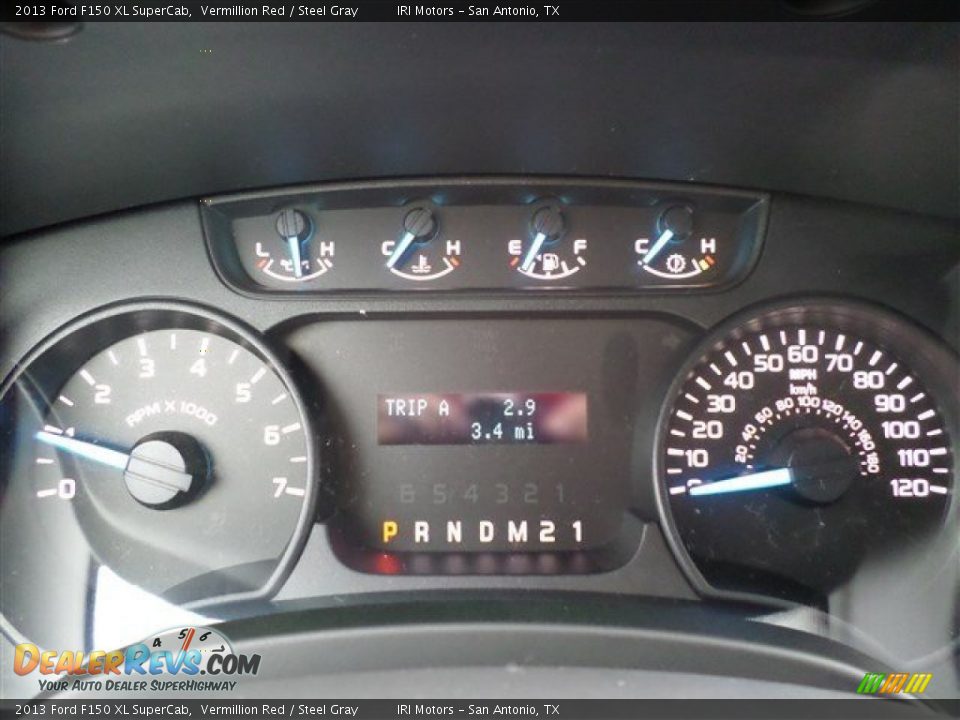 2013 Ford F150 XL SuperCab Vermillion Red / Steel Gray Photo #20
