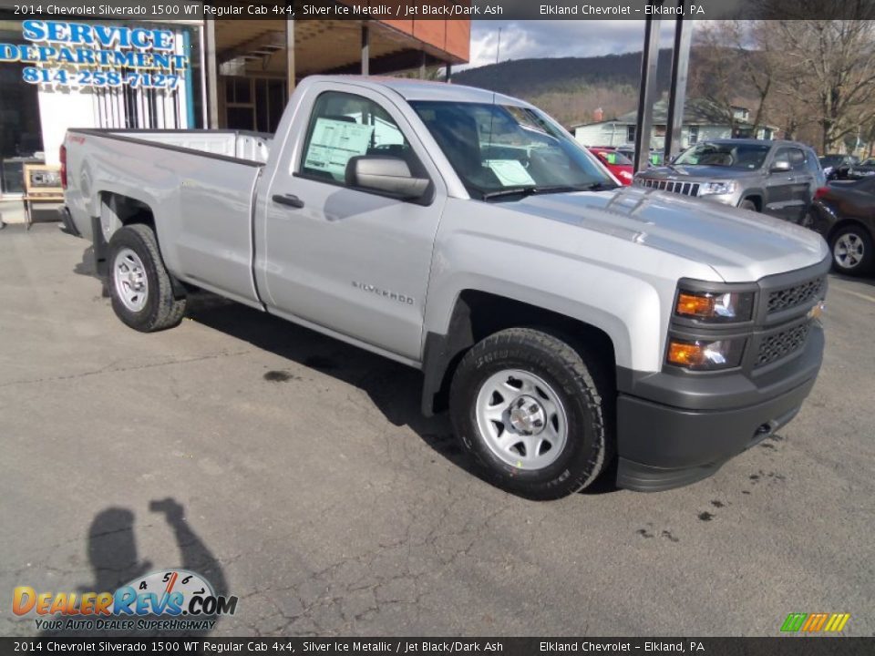 2014 Chevrolet Silverado 1500 WT Regular Cab 4x4 Silver Ice Metallic / Jet Black/Dark Ash Photo #4