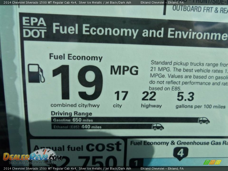 2014 Chevrolet Silverado 1500 WT Regular Cab 4x4 Silver Ice Metallic / Jet Black/Dark Ash Photo #13