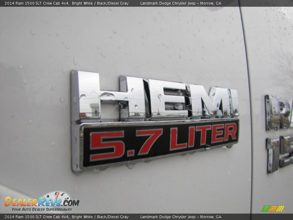 2014 Ram 1500 SLT Crew Cab 4x4 Bright White / Black/Diesel Gray Photo #6