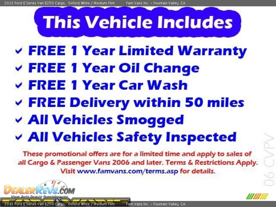 Dealer Info of 2013 Ford E Series Van E250 Cargo Photo #2