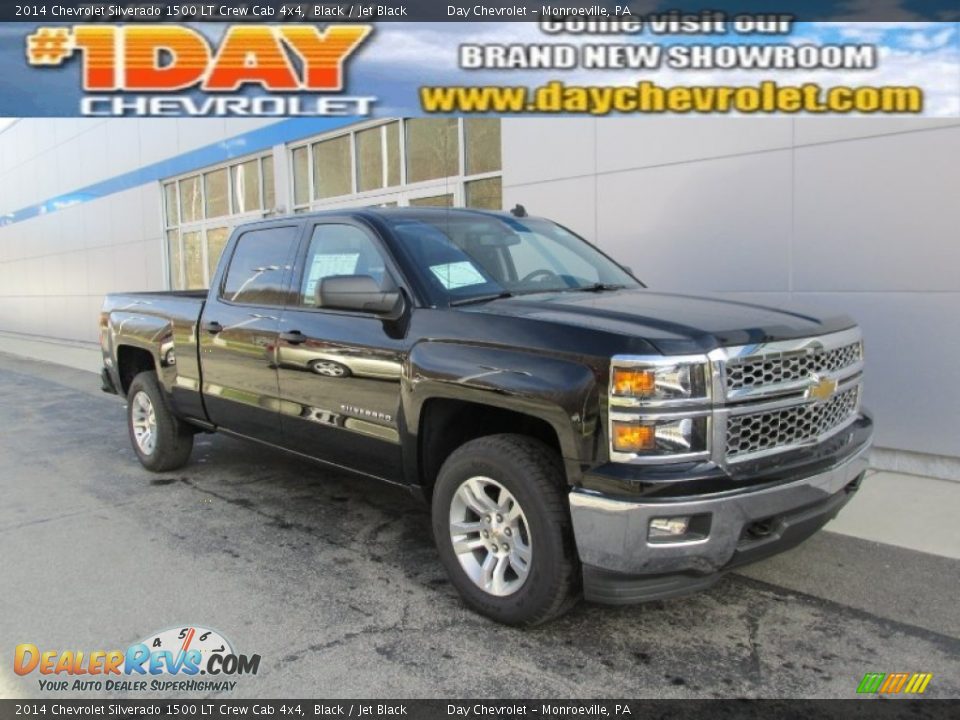 2014 Chevrolet Silverado 1500 LT Crew Cab 4x4 Black / Jet Black Photo #1