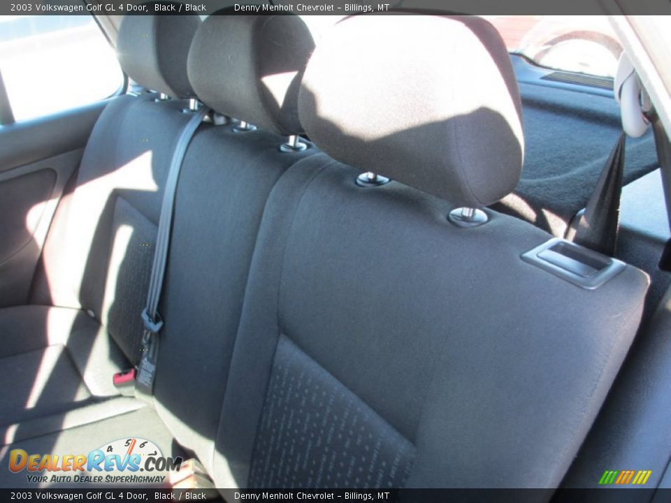 2003 Volkswagen Golf GL 4 Door Black / Black Photo #9