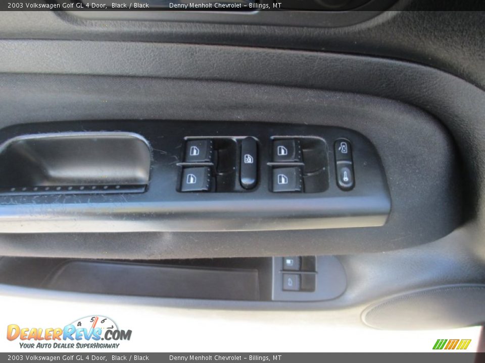 2003 Volkswagen Golf GL 4 Door Black / Black Photo #12