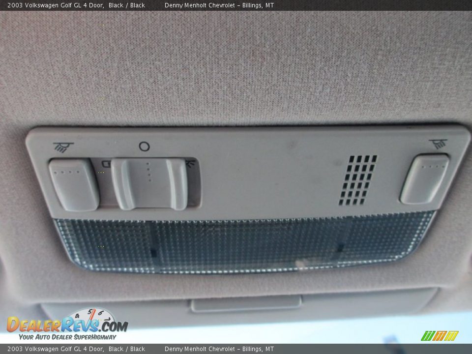 2003 Volkswagen Golf GL 4 Door Black / Black Photo #15