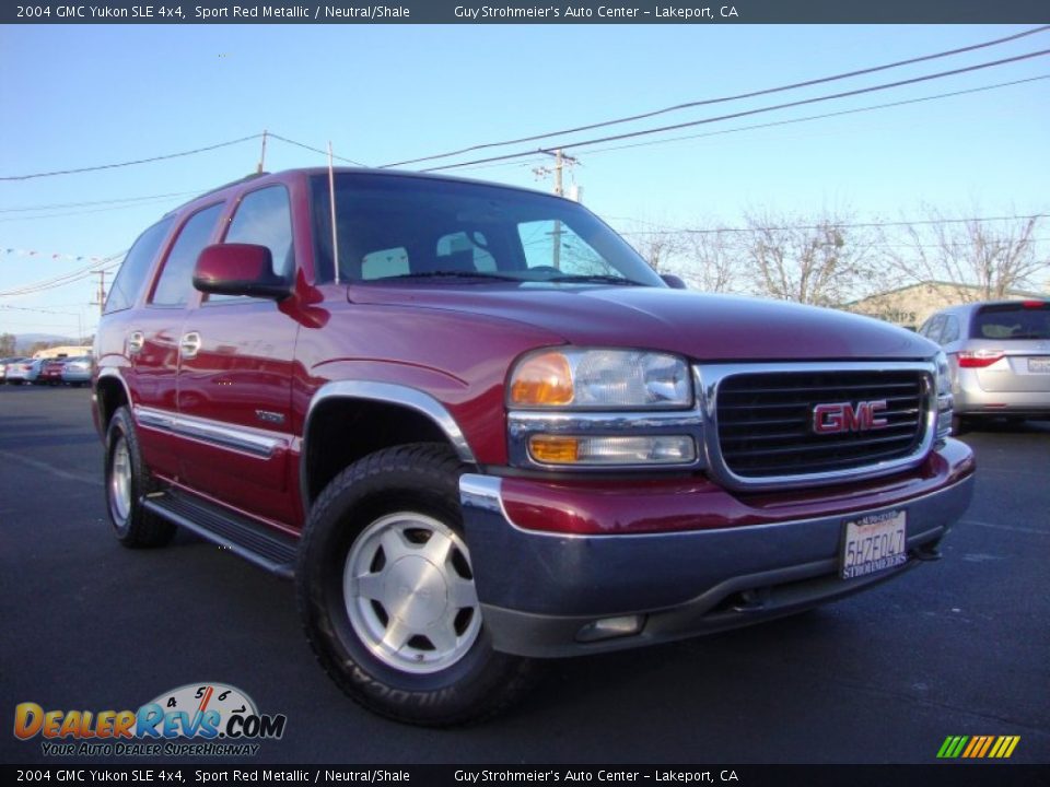 2004 GMC Yukon SLE 4x4 Sport Red Metallic / Neutral/Shale Photo #1
