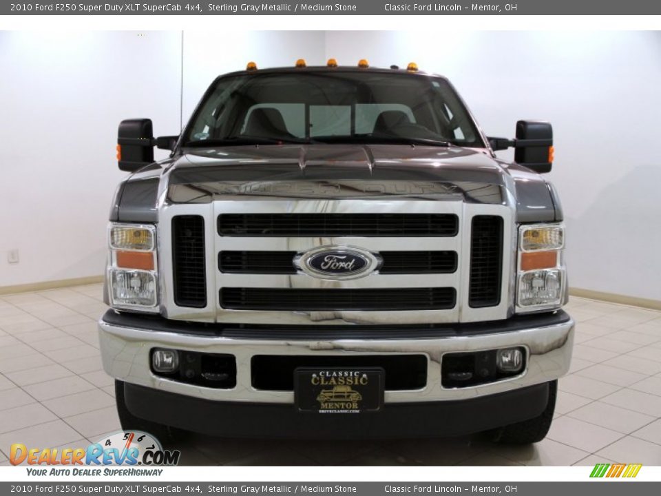 2010 Ford F250 Super Duty XLT SuperCab 4x4 Sterling Gray Metallic / Medium Stone Photo #2