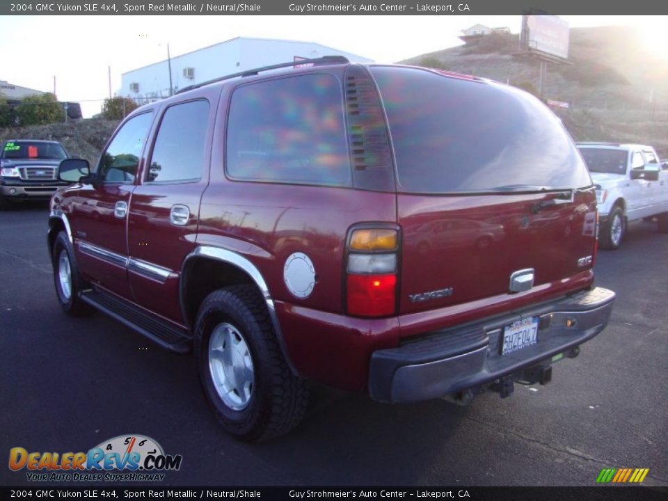 2004 GMC Yukon SLE 4x4 Sport Red Metallic / Neutral/Shale Photo #5