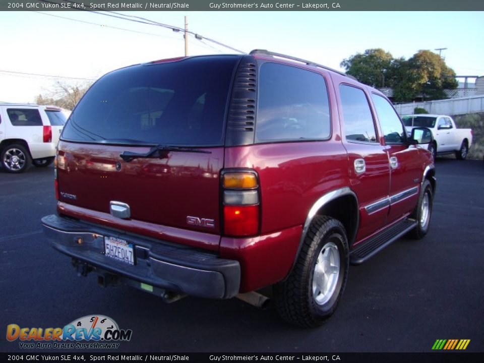 2004 GMC Yukon SLE 4x4 Sport Red Metallic / Neutral/Shale Photo #7