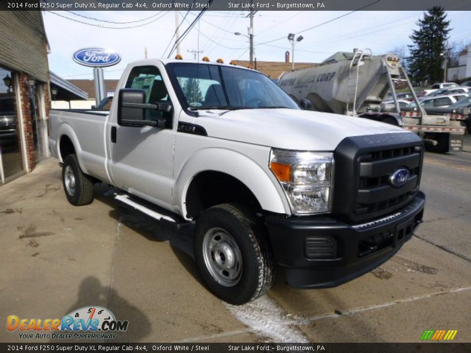 2014 Ford F250 Super Duty XL Regular Cab 4x4 Oxford White / Steel Photo #3