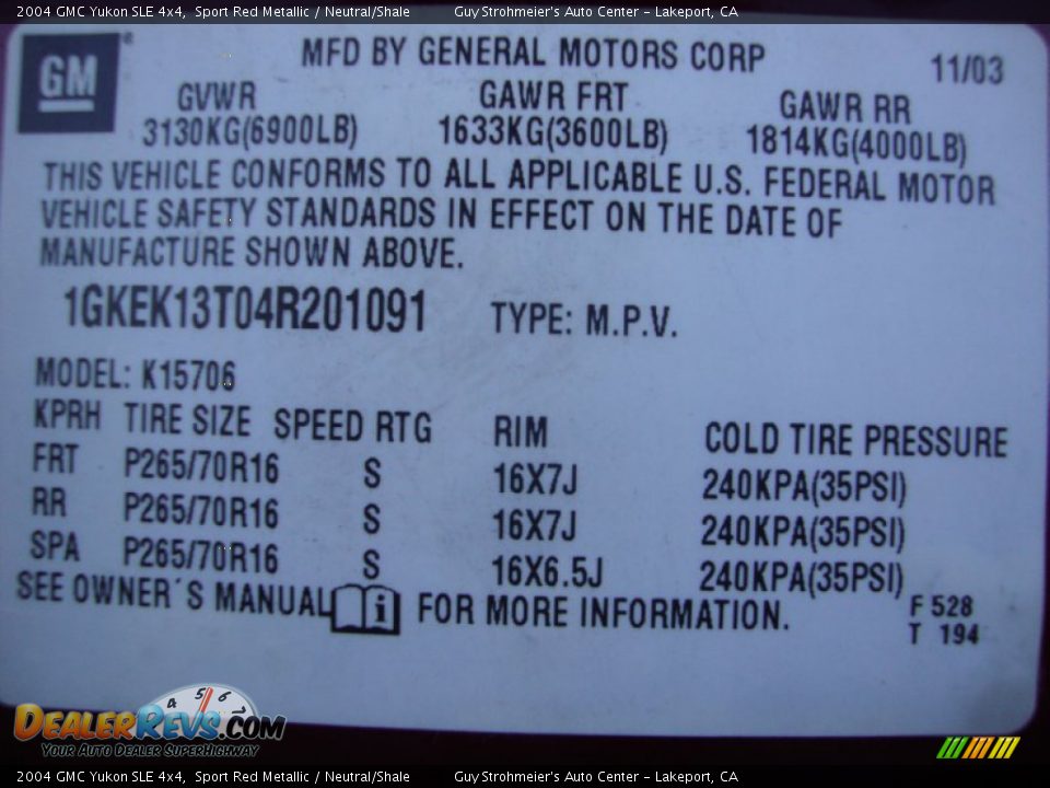 2004 GMC Yukon SLE 4x4 Sport Red Metallic / Neutral/Shale Photo #25