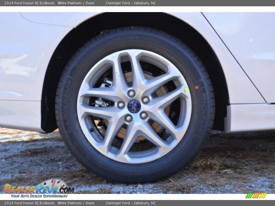 2014 Ford Fusion SE EcoBoost White Platinum / Dune Photo #10