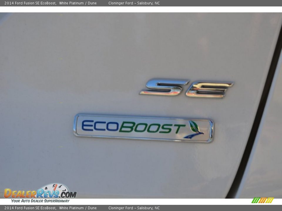 2014 Ford Fusion SE EcoBoost White Platinum / Dune Photo #11