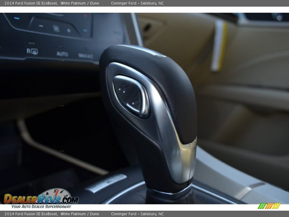 2014 Ford Fusion SE EcoBoost White Platinum / Dune Photo #22