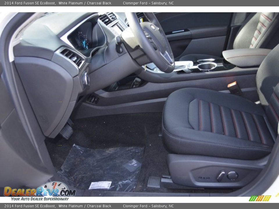 2014 Ford Fusion SE EcoBoost White Platinum / Charcoal Black Photo #5