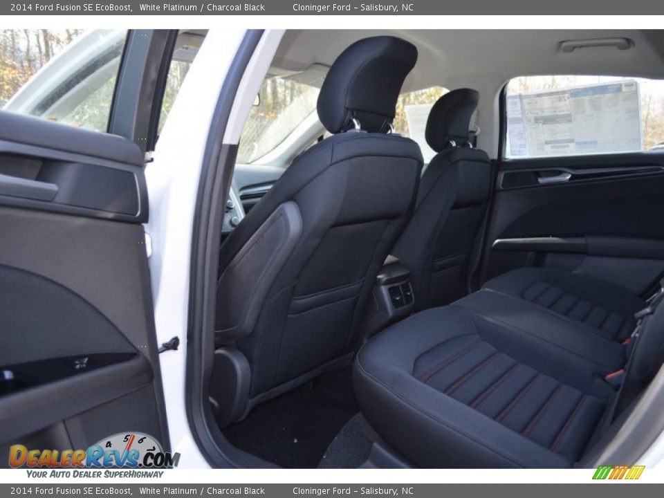 2014 Ford Fusion SE EcoBoost White Platinum / Charcoal Black Photo #7