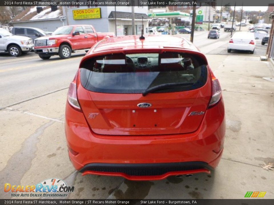 2014 Ford Fiesta ST Hatchback Molten Orange / ST Recaro Molten Orange Photo #5