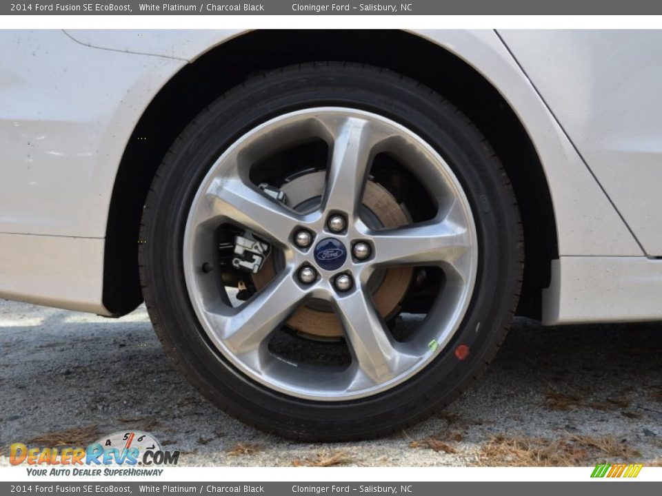 2014 Ford Fusion SE EcoBoost White Platinum / Charcoal Black Photo #10