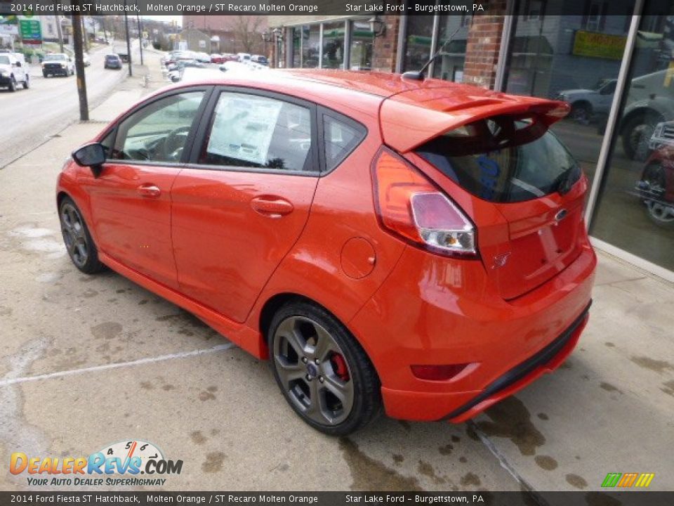 2014 Ford Fiesta ST Hatchback Molten Orange / ST Recaro Molten Orange Photo #6