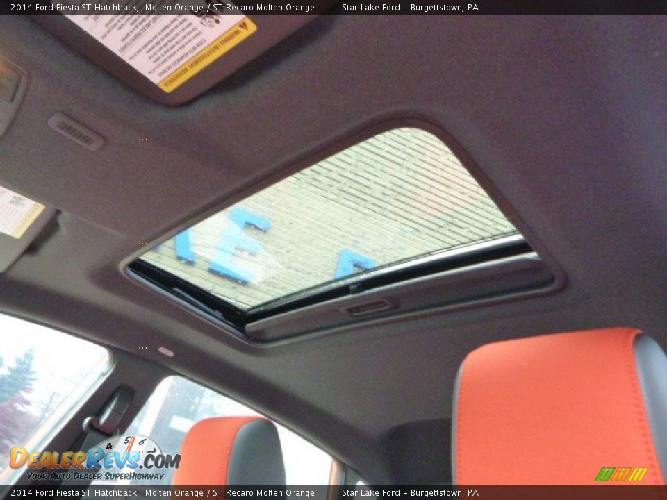2014 Ford Fiesta ST Hatchback Molten Orange / ST Recaro Molten Orange Photo #13