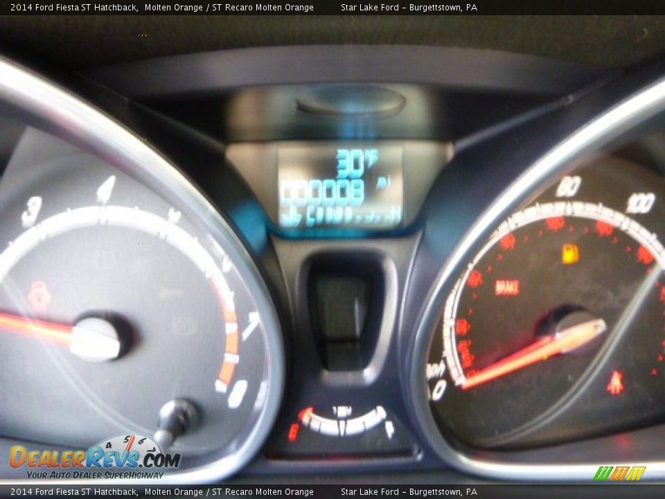 2014 Ford Fiesta ST Hatchback Molten Orange / ST Recaro Molten Orange Photo #19