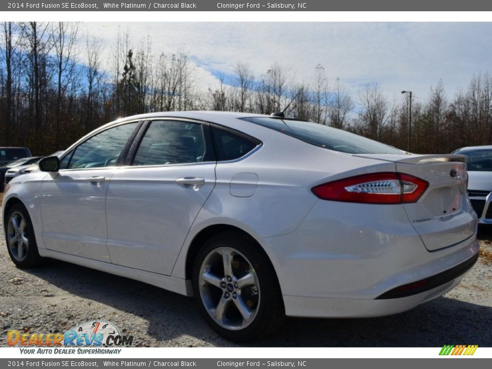 2014 Ford Fusion SE EcoBoost White Platinum / Charcoal Black Photo #25