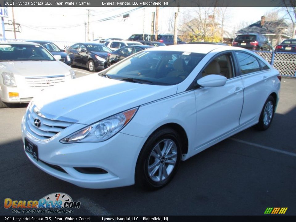 2011 Hyundai Sonata GLS Pearl White / Camel Photo #3