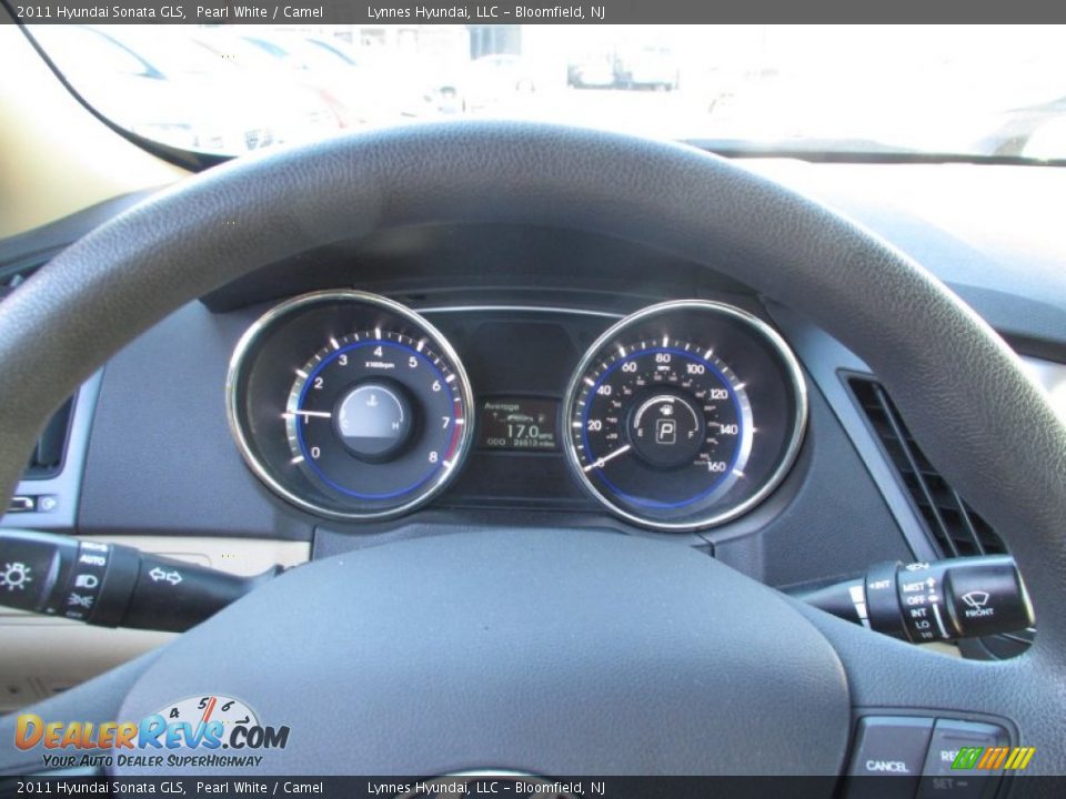 2011 Hyundai Sonata GLS Pearl White / Camel Photo #14