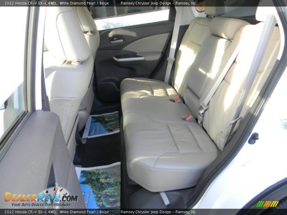 2012 Honda CR-V EX-L 4WD White Diamond Pearl / Beige Photo #11