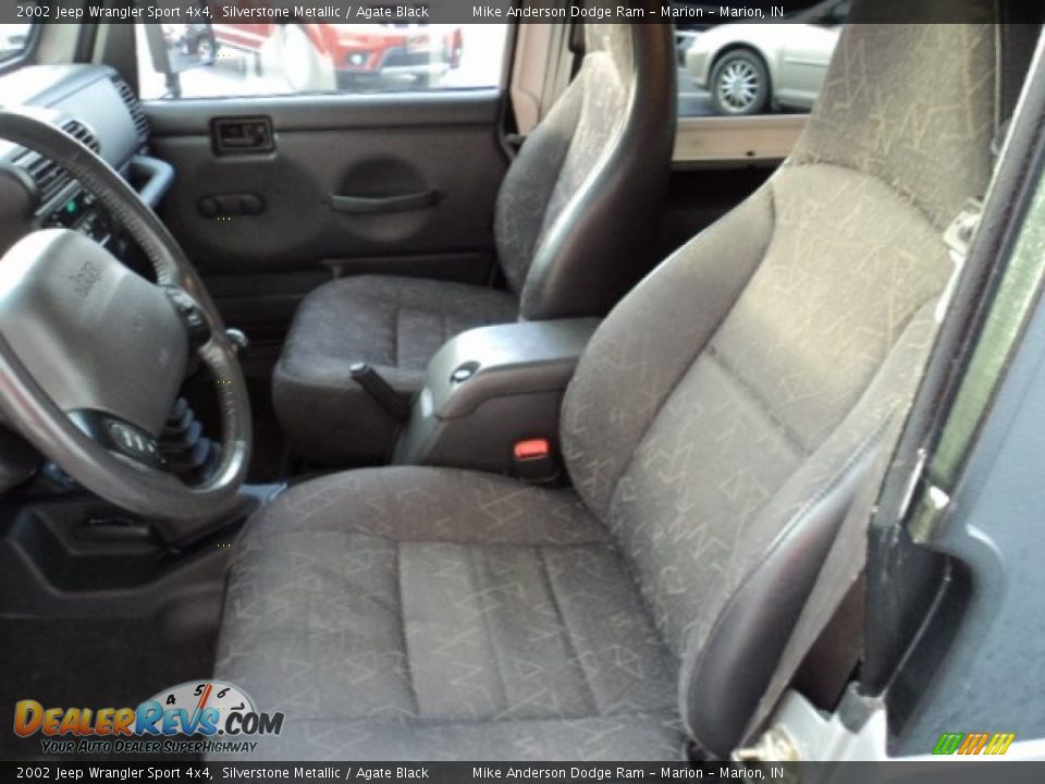 2002 Jeep Wrangler Sport 4x4 Silverstone Metallic / Agate Black Photo #5