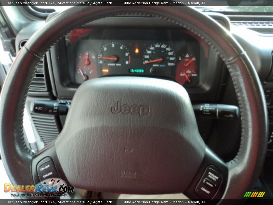 2002 Jeep Wrangler Sport 4x4 Silverstone Metallic / Agate Black Photo #7