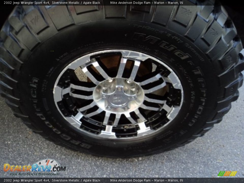 2002 Jeep Wrangler Sport 4x4 Silverstone Metallic / Agate Black Photo #10