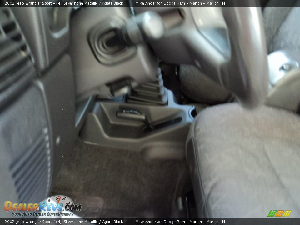 2002 Jeep Wrangler Sport 4x4 Silverstone Metallic / Agate Black Photo #12