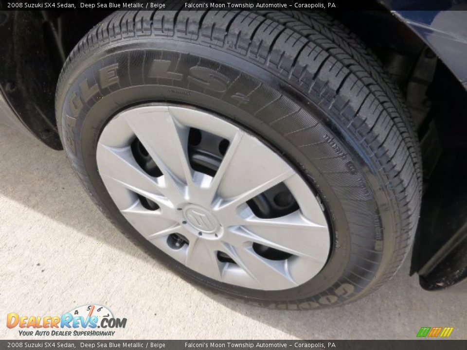 2008 Suzuki SX4 Sedan Deep Sea Blue Metallic / Beige Photo #9