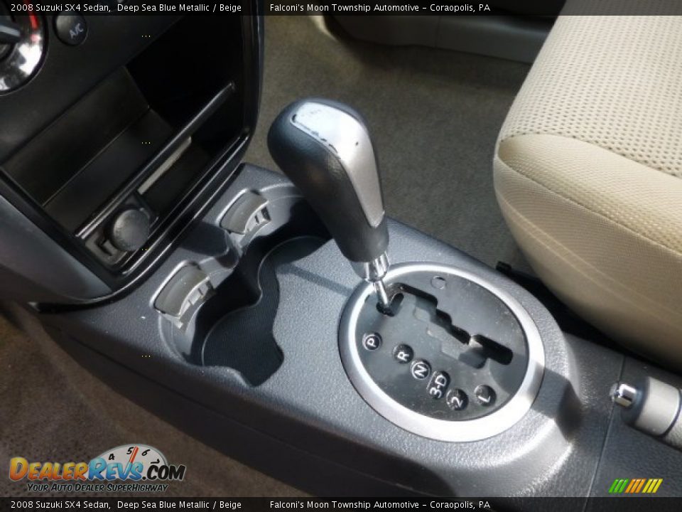 2008 Suzuki SX4 Sedan Deep Sea Blue Metallic / Beige Photo #21