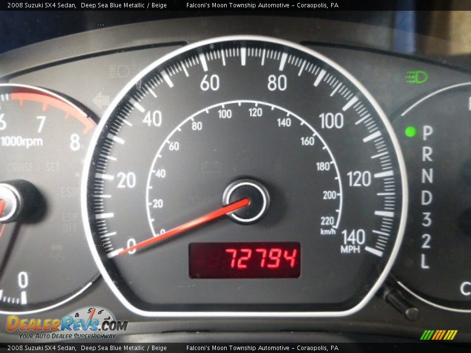 2008 Suzuki SX4 Sedan Deep Sea Blue Metallic / Beige Photo #25