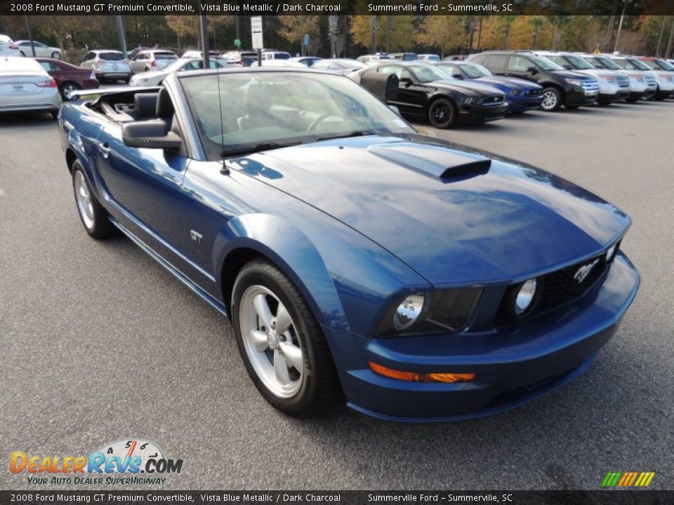 2008 Ford Mustang GT Premium Convertible Vista Blue Metallic / Dark Charcoal Photo #1