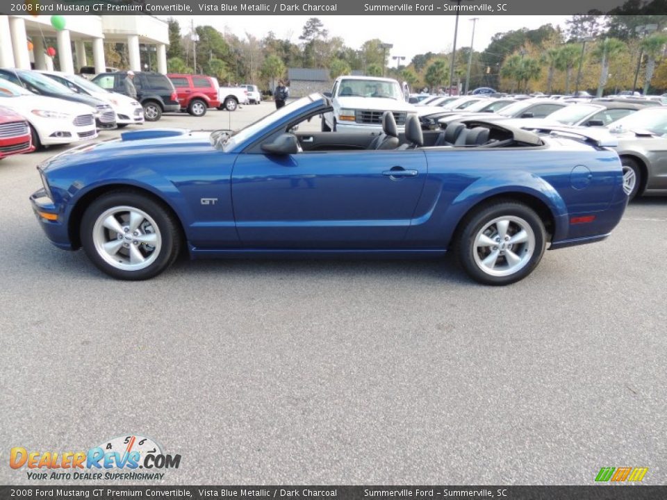 2008 Ford Mustang GT Premium Convertible Vista Blue Metallic / Dark Charcoal Photo #2