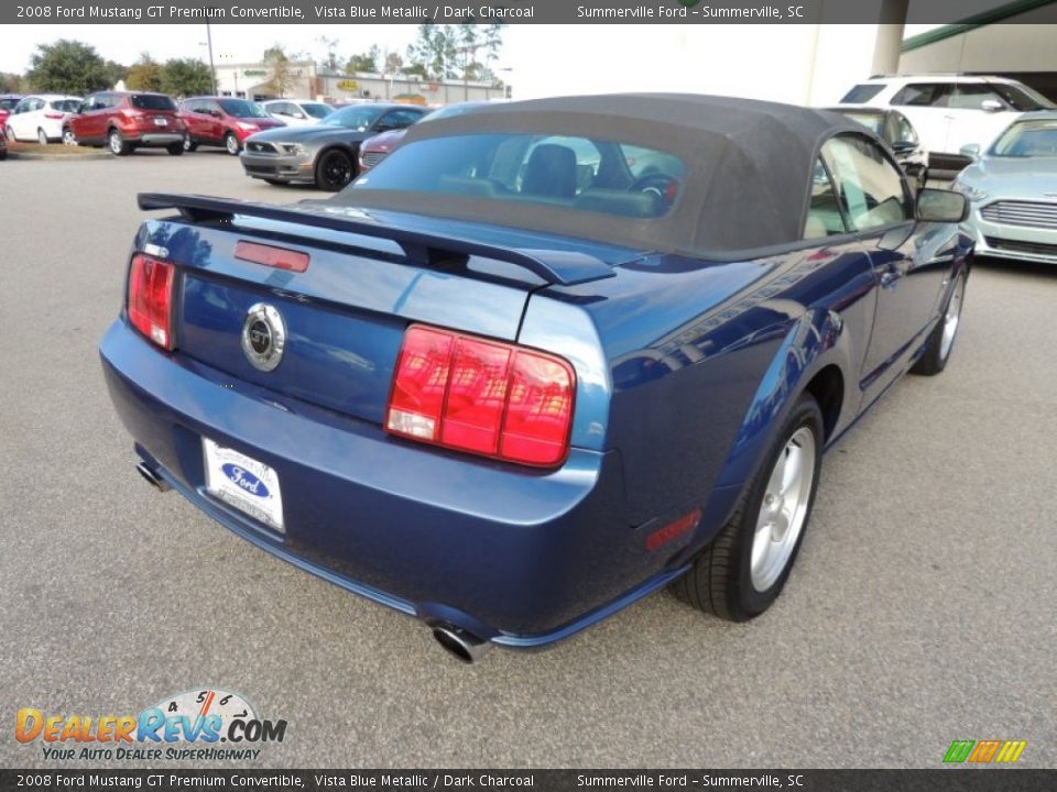 2008 Ford Mustang GT Premium Convertible Vista Blue Metallic / Dark Charcoal Photo #9