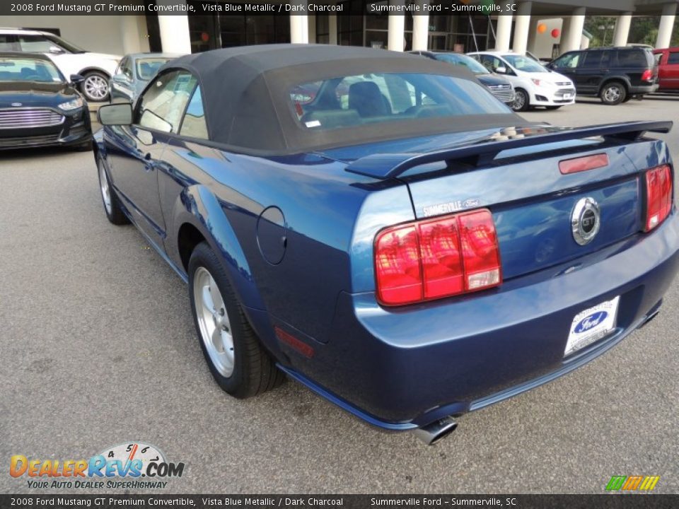 2008 Ford Mustang GT Premium Convertible Vista Blue Metallic / Dark Charcoal Photo #10